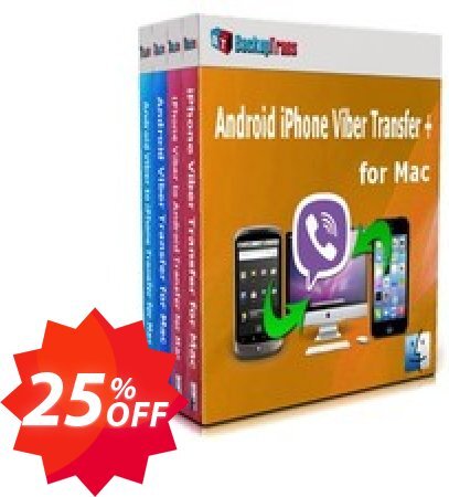 Backuptrans Android iPhone Viber Transfer + for MAC, Business Edition  Coupon code 25% discount 