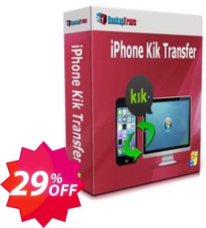 Backuptrans iPhone Kik Transfer Coupon code 29% discount 