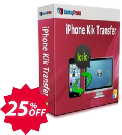 Backuptrans iPhone Kik Transfer, Business Edition  Coupon code 25% discount 