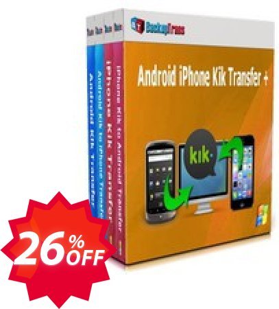 Backuptrans Android iPhone Kik Transfer + Coupon code 26% discount 