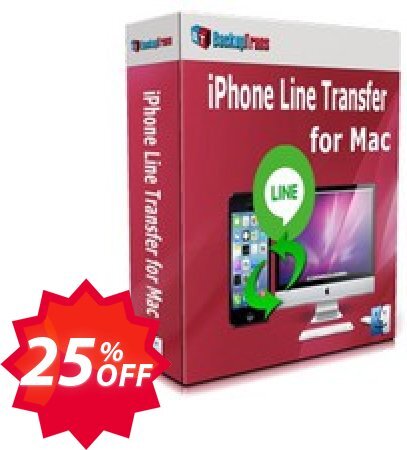 Backuptrans iPhone Line Transfer for MAC, Family Edition  Coupon code 25% discount 