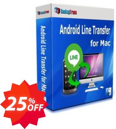 Backuptrans Android Line Transfer for MAC, Family Edition  Coupon code 25% discount 
