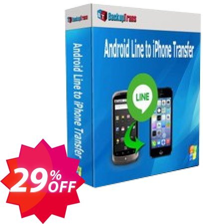 Backuptrans Android Line to iPhone Transfer Coupon code 29% discount 