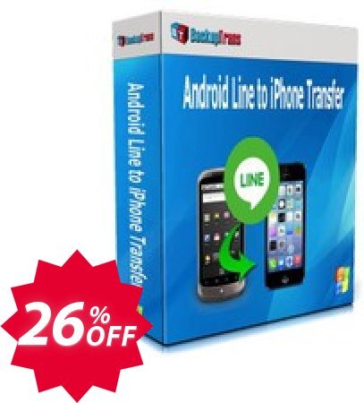 Backuptrans Android Line to iPhone Transfer, Family Edition  Coupon code 26% discount 