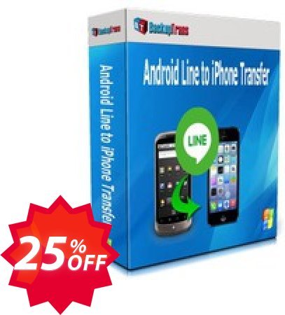 Backuptrans Android Line to iPhone Transfer, Business Edition  Coupon code 25% discount 