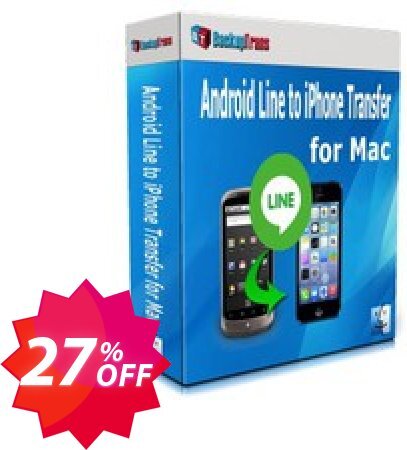 Backuptrans Android Line to iPhone Transfer for MAC Coupon code 27% discount 