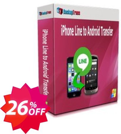 Backuptrans iPhone Line to Android Transfer, Family Edition  Coupon code 26% discount 