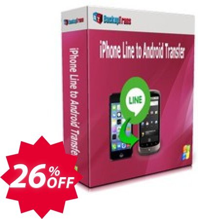 Backuptrans iPhone Line to Android Transfer, Family Edition  Coupon code 26% discount 