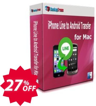 Backuptrans iPhone Line to Android Transfer for MAC Coupon code 27% discount 