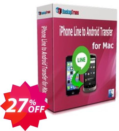 Backuptrans iPhone Line to Android Transfer for MAC Coupon code 27% discount 