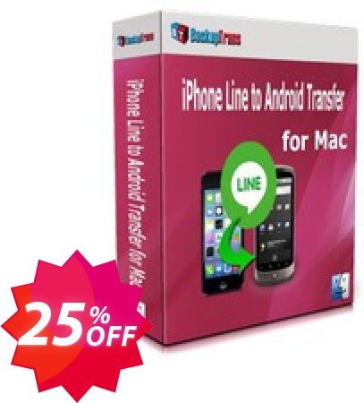 Backuptrans iPhone Line to Android Transfer for MAC, Family Edition  Coupon code 25% discount 