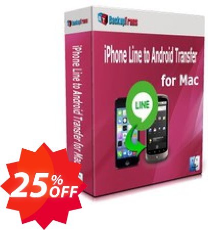 Backuptrans iPhone Line to Android Transfer for MAC, Business Edition  Coupon code 25% discount 