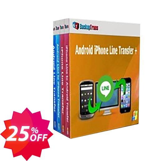 Backuptrans Android iPhone Line Transfer plus, Family Edition  Coupon code 25% discount 