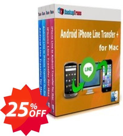Backuptrans Android iPhone Line Transfer plus for MAC, Business Edition  Coupon code 25% discount 