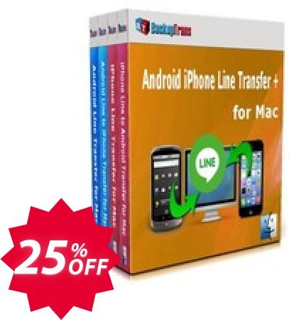 Backuptrans Android iPhone Line Transfer plus for MAC, Business Edition  Coupon code 25% discount 