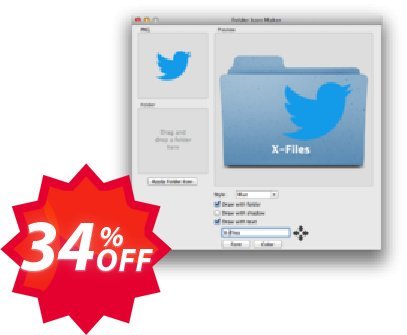 Folder Icon Maker for MAC Coupon code 34% discount 
