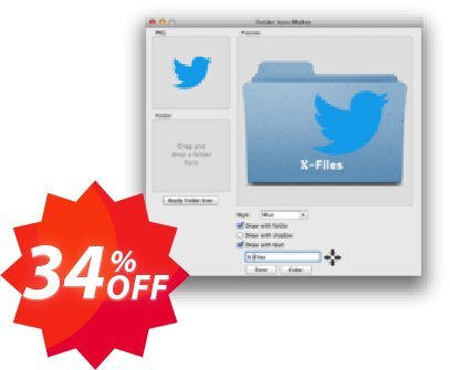 Folder Icon Maker for MAC Coupon code 34% discount 