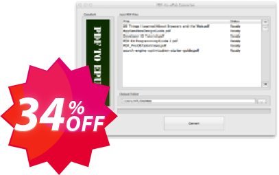 PDF to ePub Converter for MAC Coupon code 34% discount 