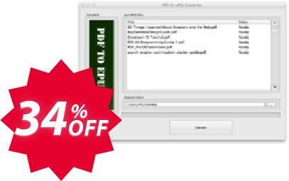 PDF to ePub Converter for MAC Coupon code 34% discount 