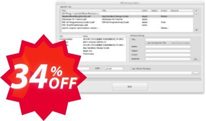 PDF Attribute Editor for MAC Coupon code 34% discount 