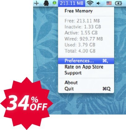 Memory Free Pro for MAC Coupon code 34% discount 