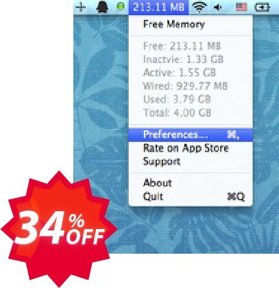 Memory Free Pro for MAC Coupon code 34% discount 