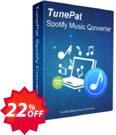 TunePat Spotify Music  Converter for WINDOWS Coupon code 22% discount 