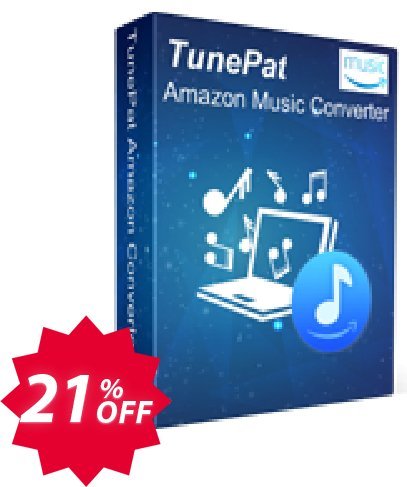 TunePat Amazon Music Converter for MAC Coupon code 21% discount 