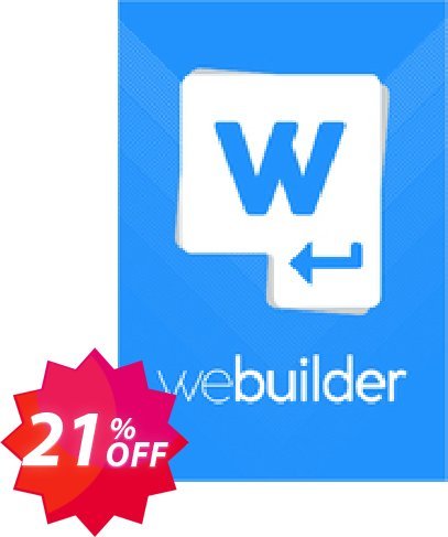 WeBuilder 2018 Coupon code 21% discount 