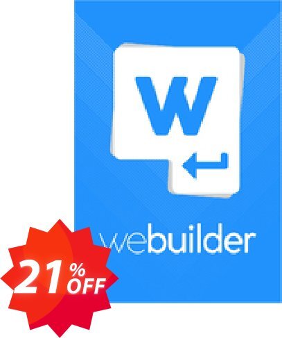 WeBuilder 2018 Coupon code 21% discount 