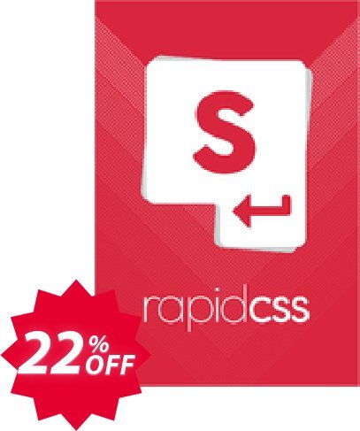 Rapid CSS 2018 Personal Coupon code 22% discount 