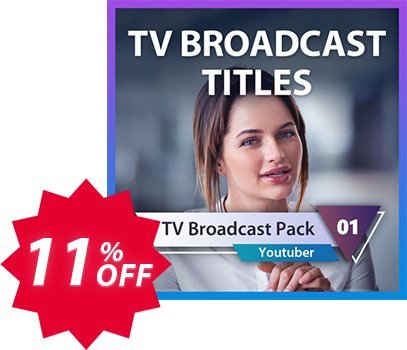 TV Broadcast Title Pack for PowerDirector Coupon code 11% discount 