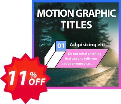 Motion Graphic Titles for PowerDirector Coupon code 11% discount 