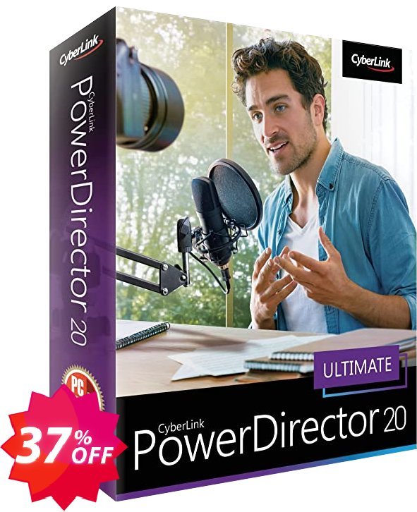 PowerDirector 20 Ultimate Coupon code 37% discount 