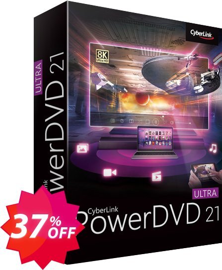 PowerDVD 21 Ultra Coupon code 37% discount 