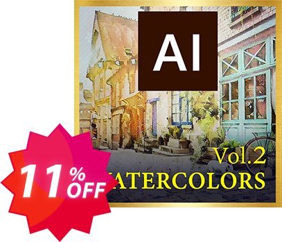 Watercolors Vol. 2 AI Style Pack Coupon code 11% discount 