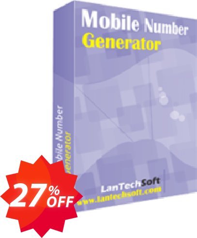 LantechSoft Mobile Numbers Generator Coupon code 27% discount 