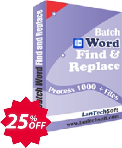 LantechSoft Batch Word Find & Replace Coupon code 25% discount 