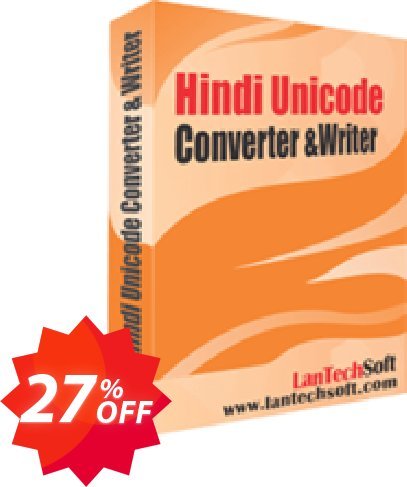 LantechSoft Hindi Unicode Converter & Writer Coupon code 27% discount 