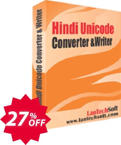 LantechSoft Hindi Unicode Converter & Writer Coupon code 27% discount 