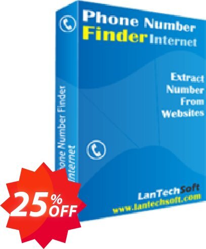 LantechSoft Phone Number Finder Internet Coupon code 25% discount 