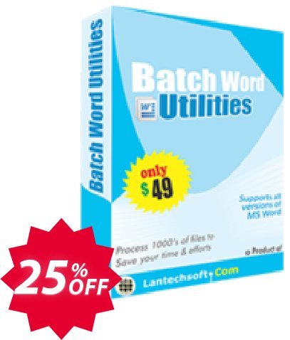 LantechSoft Batch Word Utilities Coupon code 25% discount 