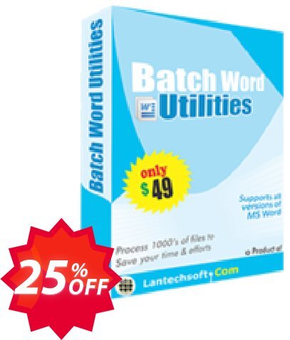 LantechSoft Batch Word Utilities Coupon code 25% discount 