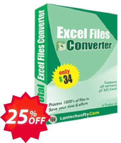 LantechSoft Total Excel Files Converter Coupon code 25% discount 
