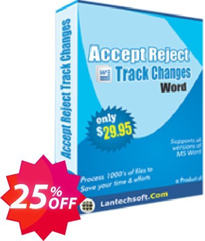LantechSoft Accept Reject Track Changes Word Coupon code 25% discount 
