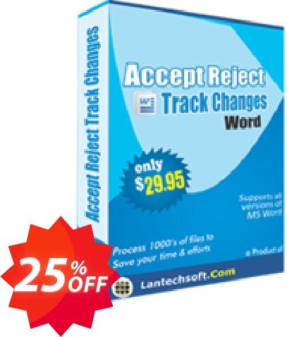 LantechSoft Accept Reject Track Changes Word Coupon code 25% discount 