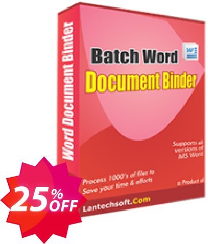 LantechSoft Batch Word Document Binder Coupon code 25% discount 