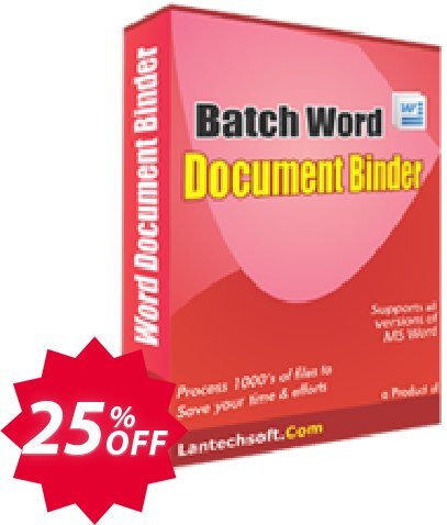 LantechSoft Batch Word Document Binder Coupon code 25% discount 