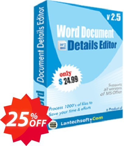 LantechSoft Word Document Details Editor Coupon code 25% discount 