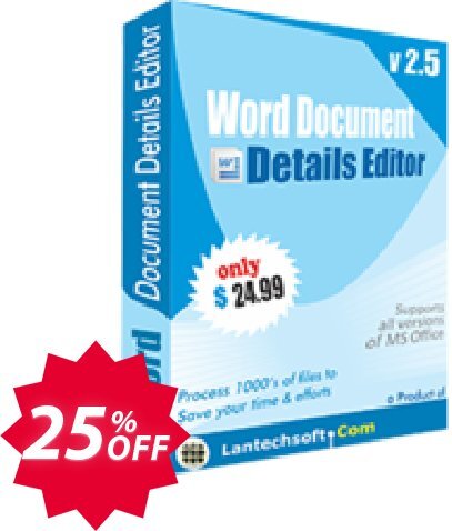 LantechSoft Word Document Details Editor Coupon code 25% discount 